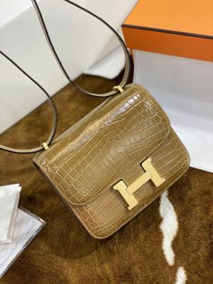 wholesale quality hermes constance 19 shinny niloticus crocodile u8 bronze dore ghw